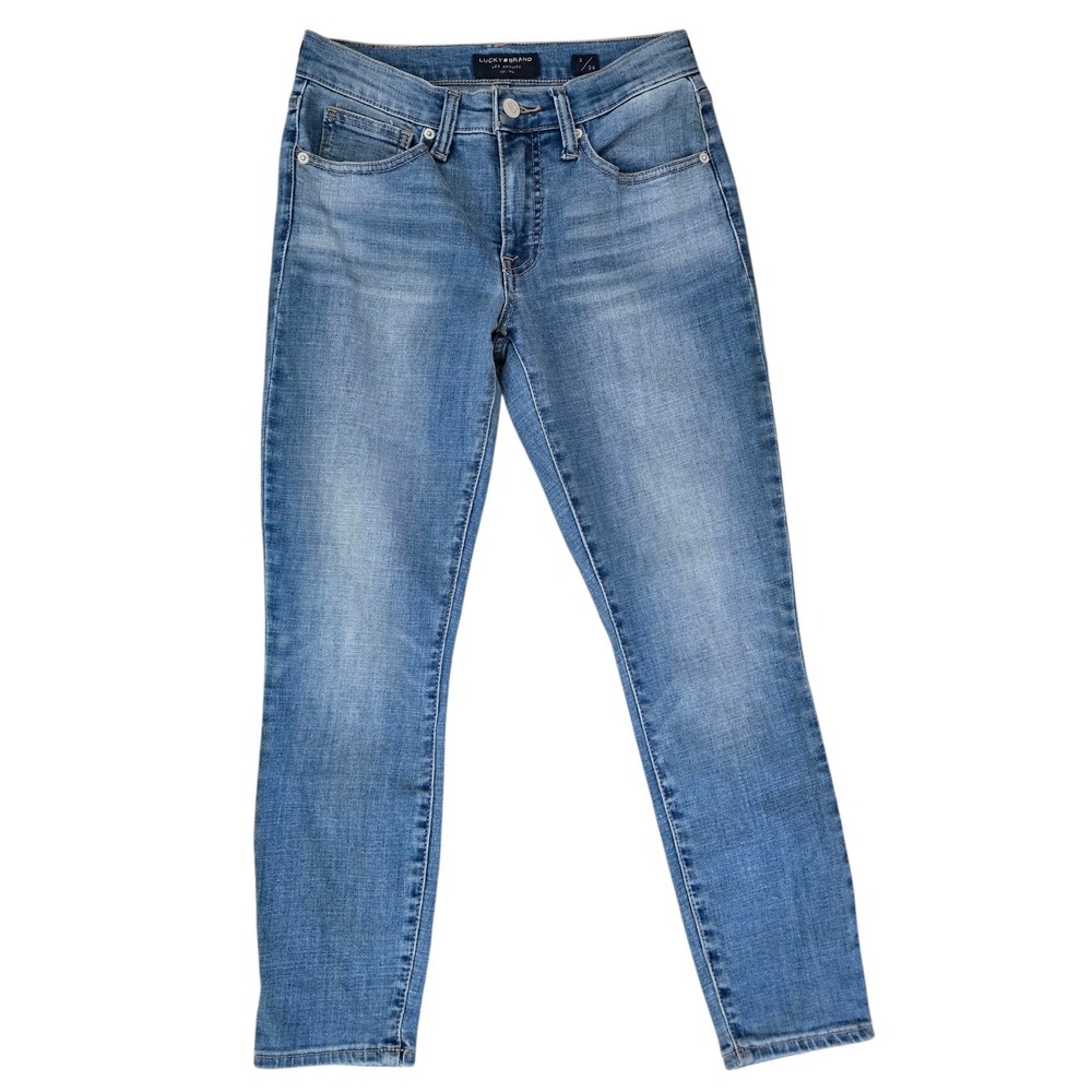 Lucky Brand Ava Mid Rise Crop‎ Jeans Light Wash Denim Size 2 26